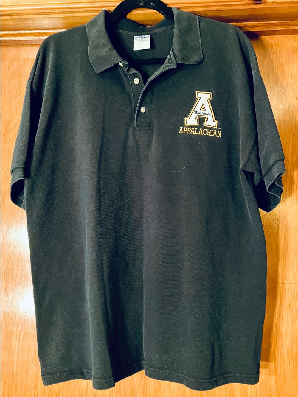 Gildan Black Polo with Appalachian 'A' Chest Logo